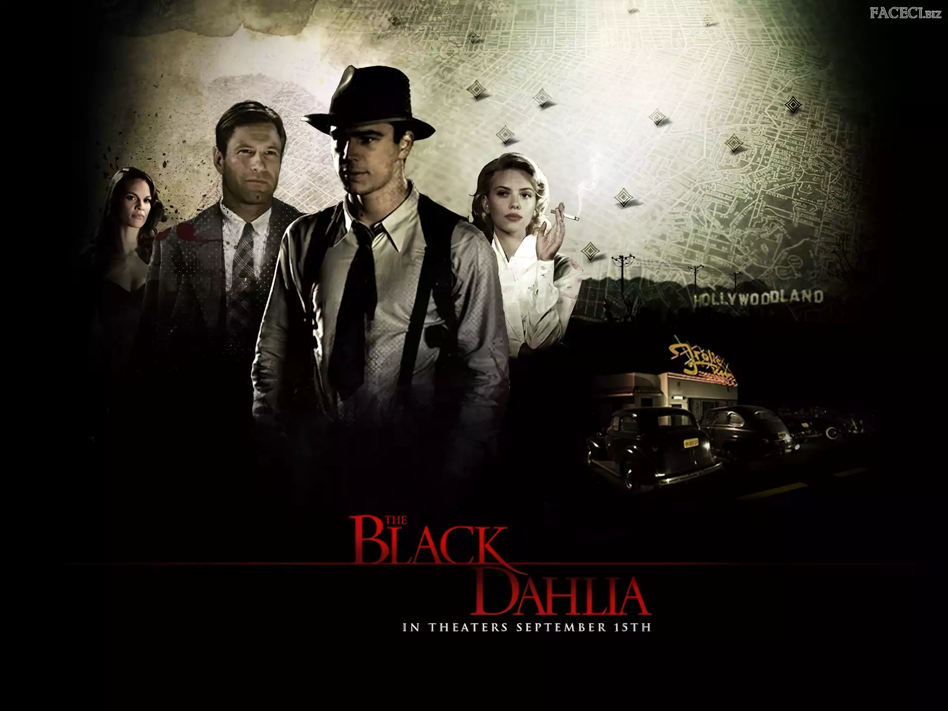 Aaron Eckhart, Josh Hartnett, Hilary Swank, Black Dahlia, Scarlett Johansson