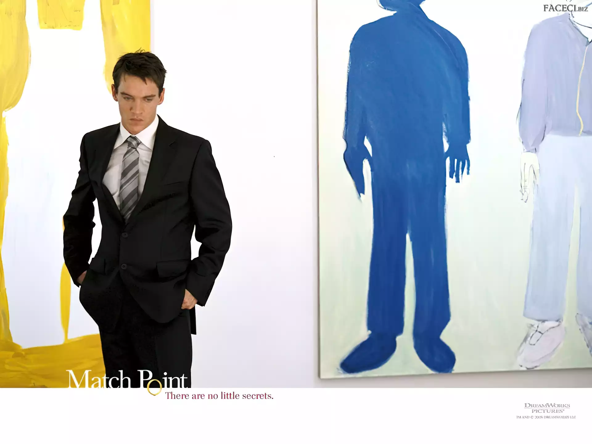 Jonathan Rhys-Meyers, malowidła, Match Point, garnitur